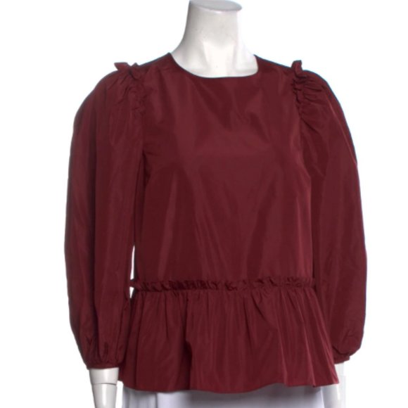 Cinq A Sept Tops Nwt Cinq A Sept Jackie Three-Quarter Puff-Sleeve Top - Picture 2 of 4